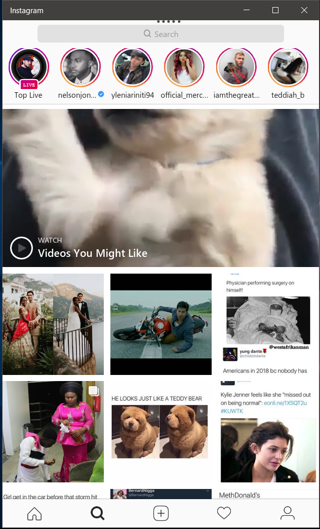 Instagram desktop screenshot - www.connectnigeria.com
