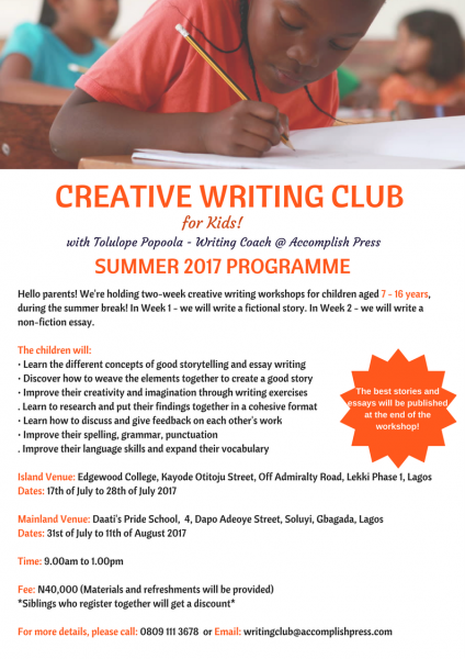 The Importance of Creative Writing for Children - www.connectnigeria.com