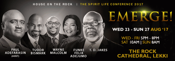 TD Jakes, Wayne Malcolm, Donnie McClurkin Set for House on the Rock's Spirit Life Conference - www.connectnigeria.com