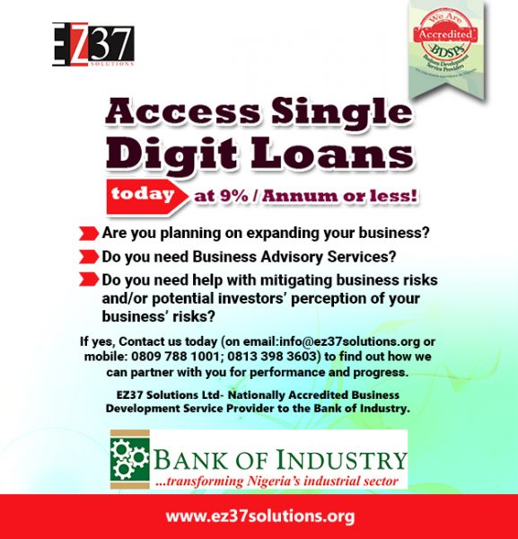 Access Single Digit Loan At 9% per Annum or less- www.connectnigeria.com