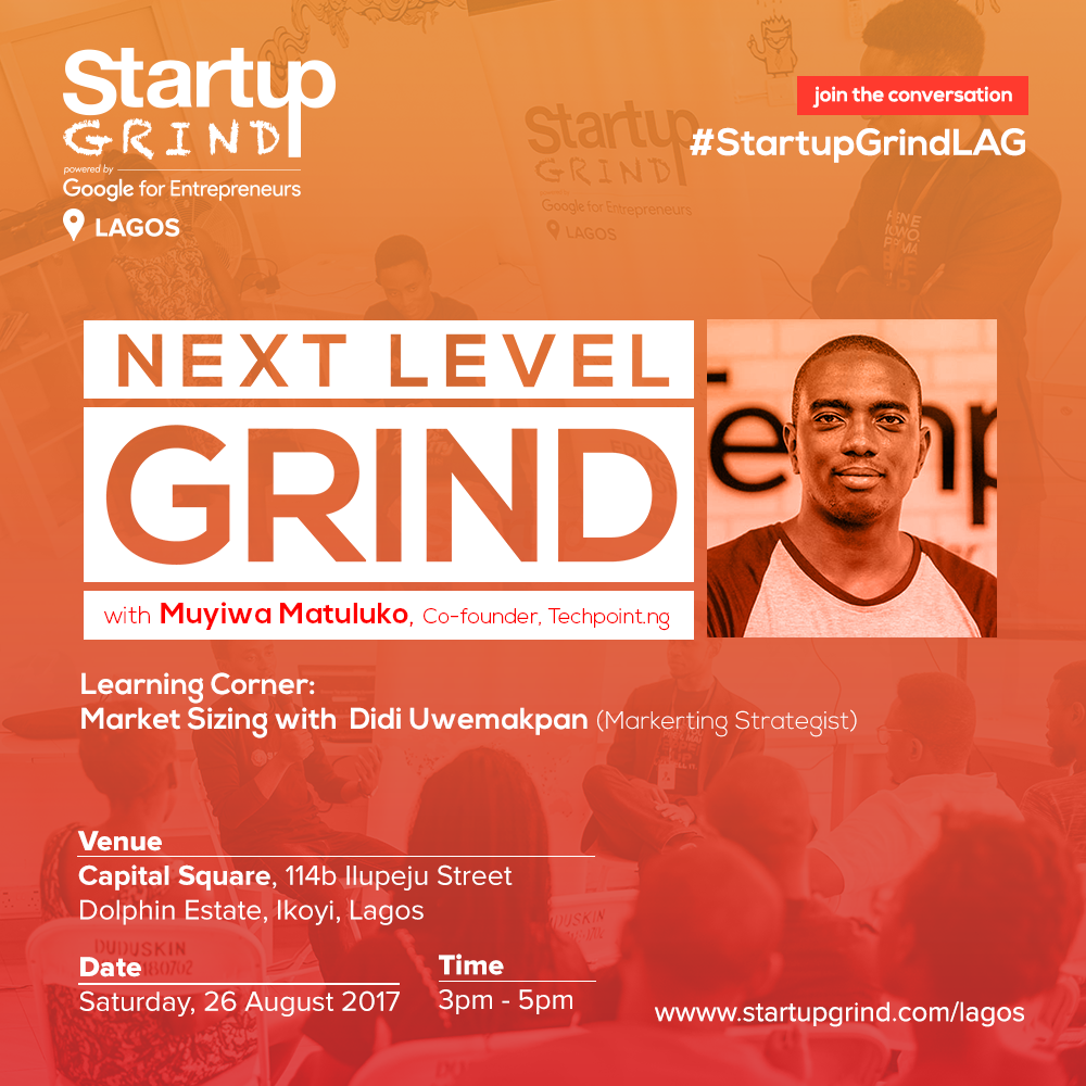 Startup Grind Hosts Muyiwa Matuluko, Co-founder of Techpoint.ng, in August  - www.connectnigeria.com