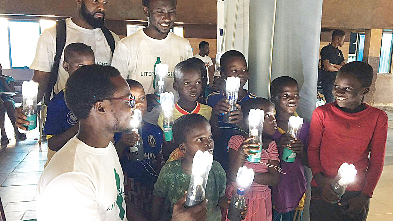 Group lights up Makoko with solar light bottles