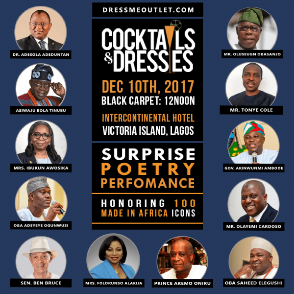 Excitement Rings as the 4th Edition of Cocktails & Dresses: Africa’s Greatest Retail Experience Plans to Host over 2,000 attendees on December 10th, 2017