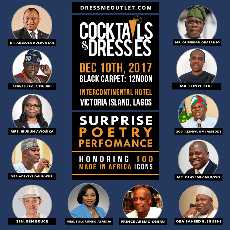 Excitement Rings as the 4th Edition of Cocktails & Dresses: Africa’s Greatest Retail Experience Plans to Host over 2,000 attendees on December 10th, 2017