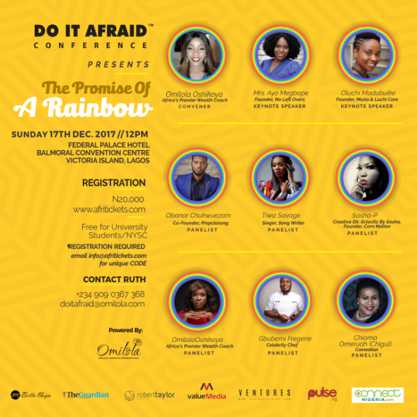 Ayo Megbope, Kemi ‘Lala’ Akindoju, Oluchi Madubuike and More to Speak at the 3rd Edition of the “Do It Afraid “Conference