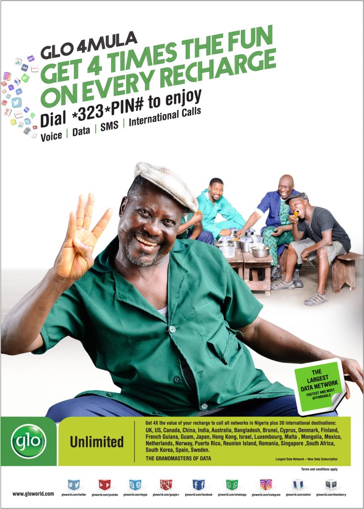 Enjoy 400% Bonus on All Airtime Recharge with Glo 4x Promo