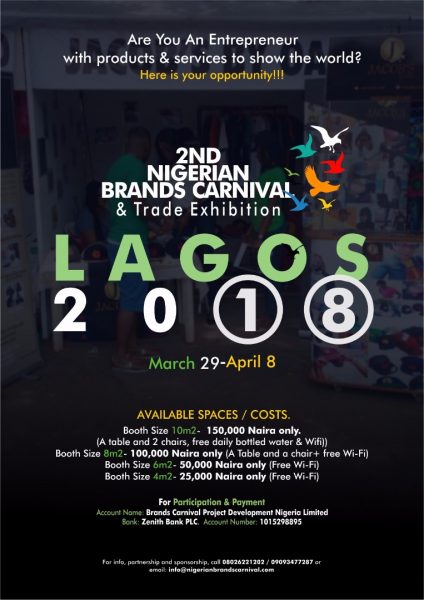 Celebrities and Entrepreneurs Endorse 2nd Edition Of Nigerian Brands Carnival and Trades Exhibition