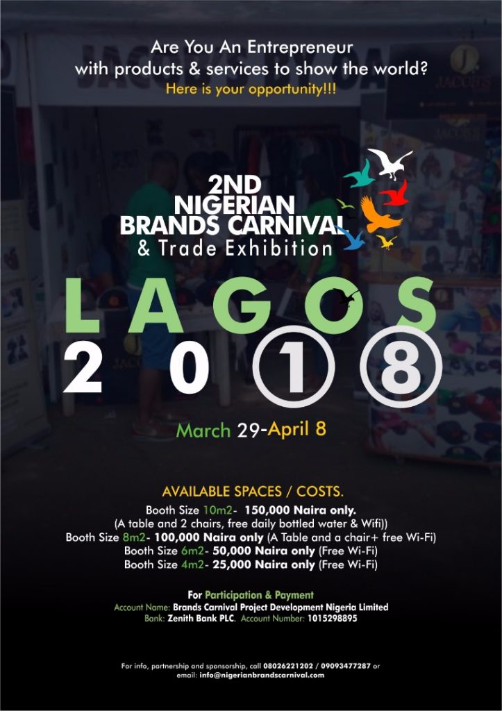 Celebrities and Entrepreneurs Endorse 2nd Edition Of Nigerian Brands Carnival and Trades Exhibition