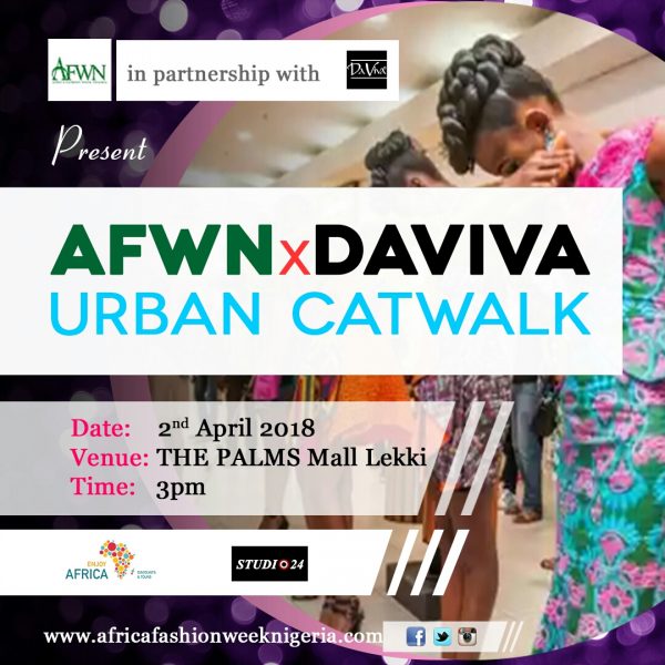 AFWN X Daviva Urban Catwalk To Hold April 2nd at The Palms Mall Lekki