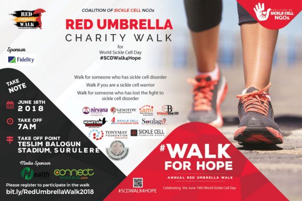 red umbrella charity walk