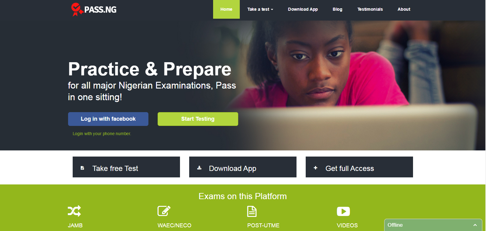 Student websites - Pass.ng