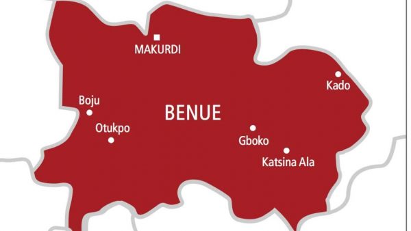 Benue State on Nig map