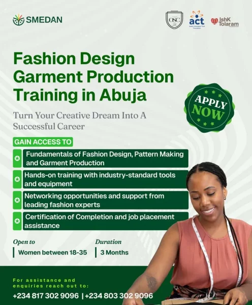 SMEDAN Fashion Design Training