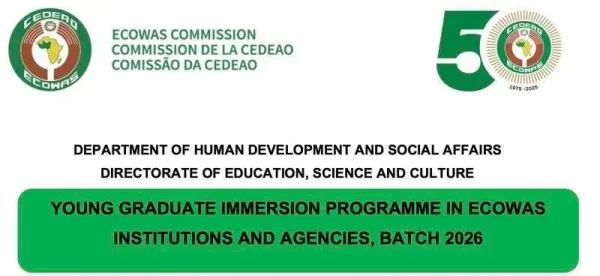 ECOWAS 2026 Graduate Immersion Initiative