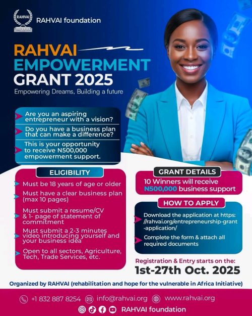 RAHVAI Entrepreneurship Empowerment Grant