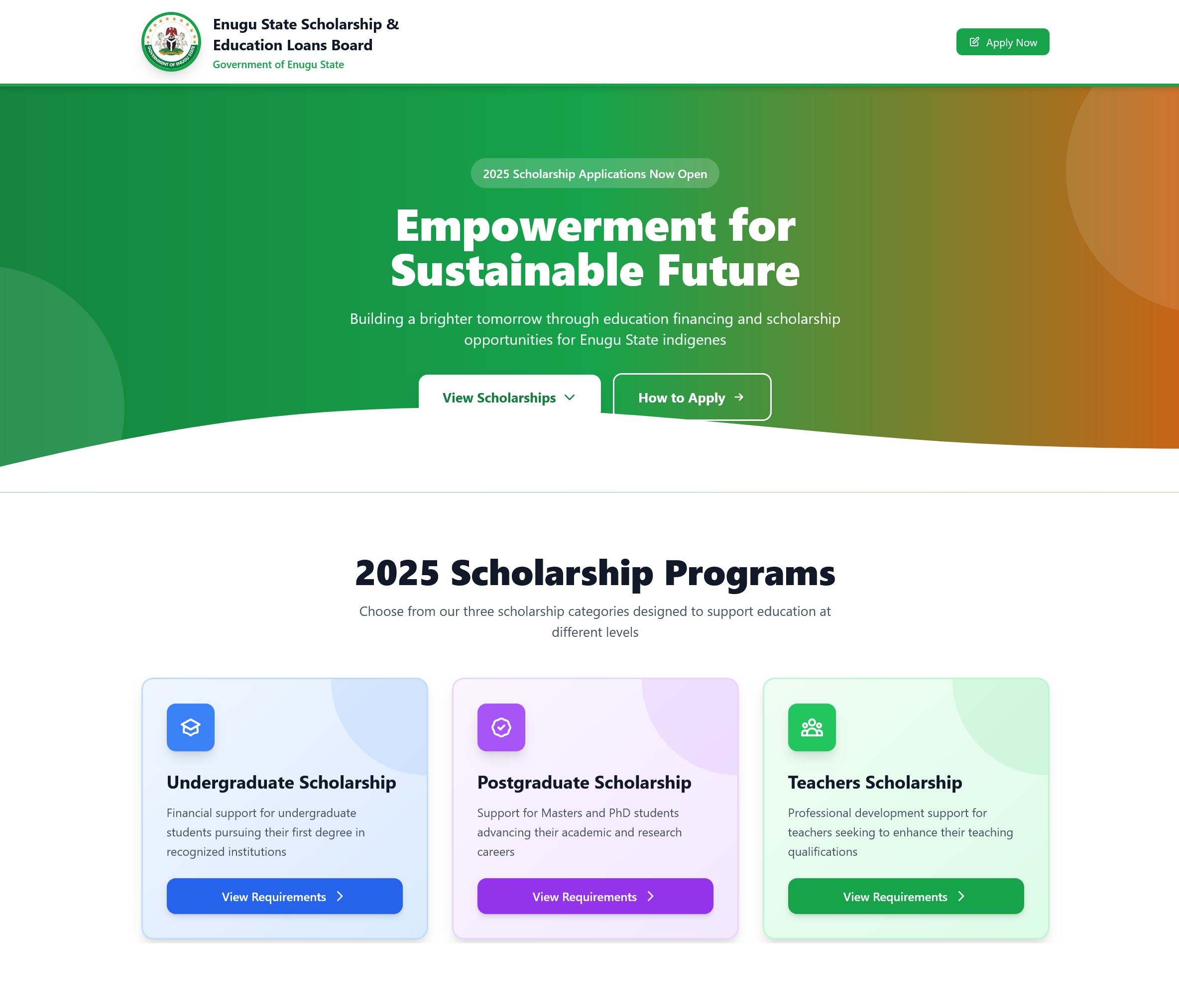 Enugu State Scholarship & Education Loans Board (ESSELB) Full Tuition Award for 2025/2026 Academic Year