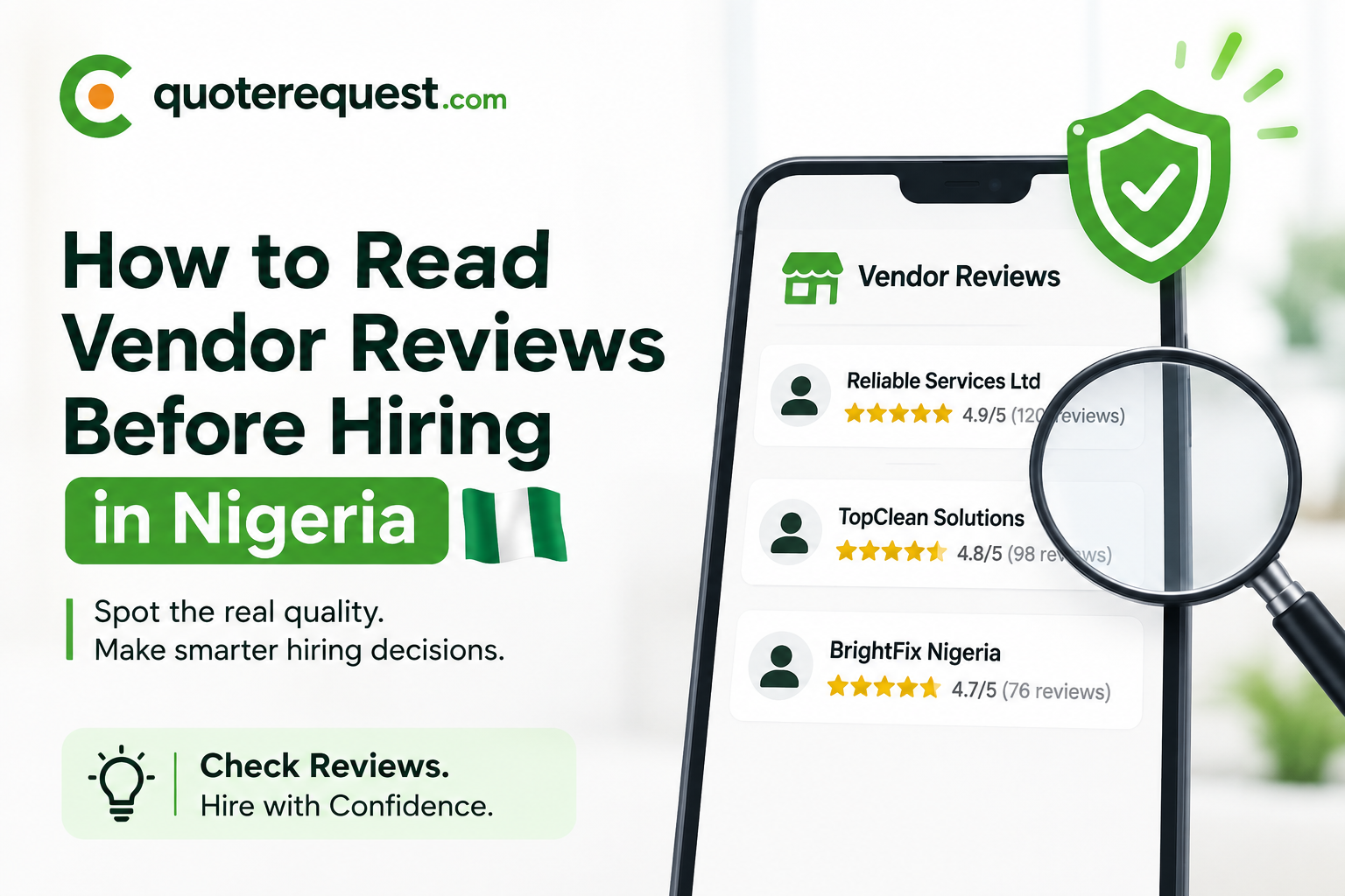 How to Read Vendor Reviews Before Hiring in Nigeria